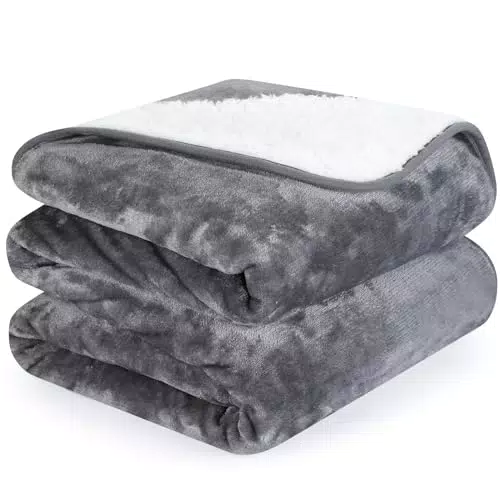 PETTOM Fleece Hundedecke wasserdicht, Plüschüberwurf für Hunde und Katzen