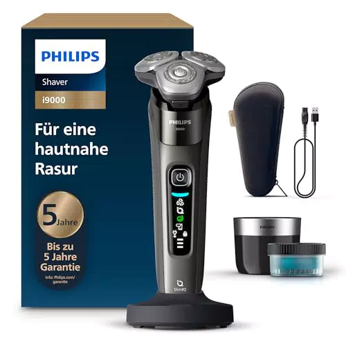 Philips Rasierer i9000 - Elektrischer Nass- und Trockenrasierer mit Trimmer