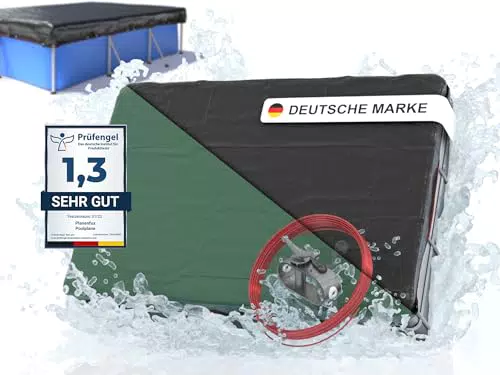 Planenfux® Poolabdeckung rund 450 cm – 2-in-1 Solarplane für Sommer und Winter