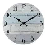 Plumeet Wanduhr Holzrahmenlos mit geräuschlosem Quarzwerk für Wohnzimmer und Küche