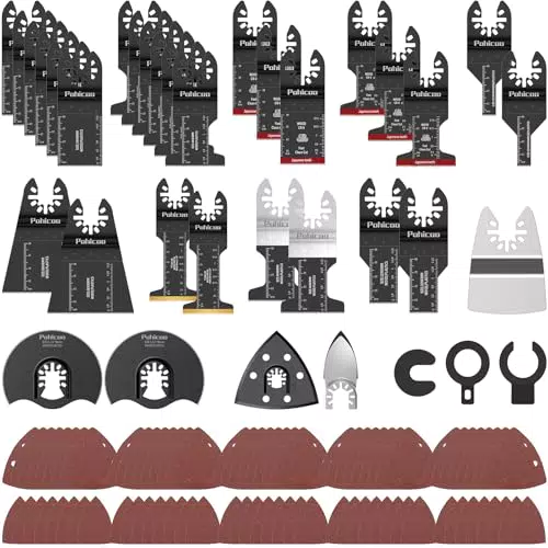 Pohicoo Multitool Sägeblatt Set für Holz, Kunststoff und Metall, kompatibel mit DTM51Z