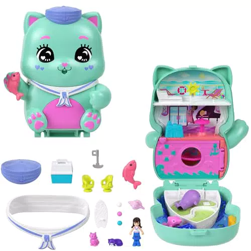 Polly Pocket Pony-Rodeo Spielset mit Puppe und Zubehör für unterwegs