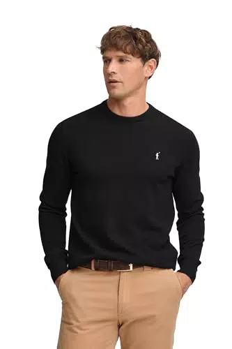 Polo Club Herren Basic Strickpullover Crewneck 100% Baumwolle Langarm