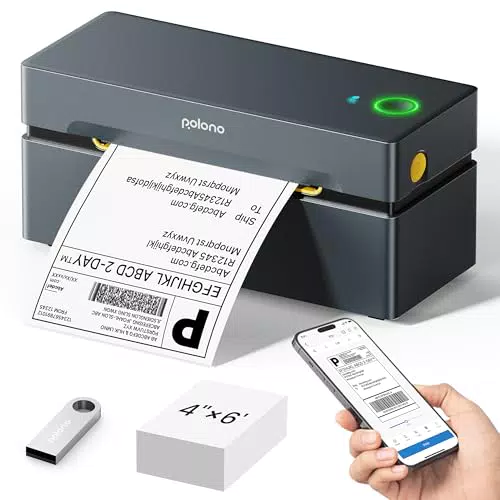POLONO Bluetooth Etikettendrucker für iOS, Android, Windows und Mac
