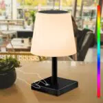 Postlucky Solar Tischlampe 2in1 LED Kabellos IP44 Wasserdicht für Innen und Außen