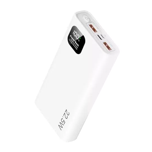 Power Bank 27000mAh – Externer Akku mit 22.5W, Schnellladung PD QC3.0, 3 Ausgänge