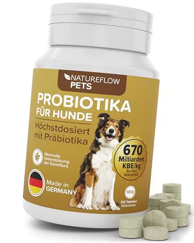 Natureflow Pets Probiotika für Hunde - Starke Verdauung mit Präbiotika