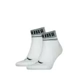 PUMA Unisex New Heritage Quarter Hosiery, White/Black