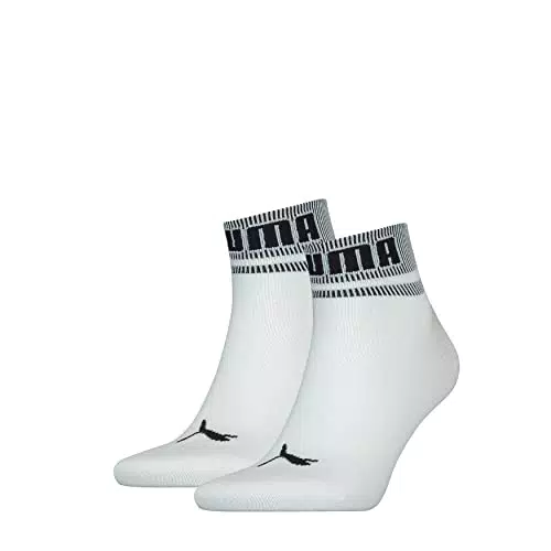 PUMA Unisex New Heritage Quarter Hosiery, White/Black