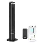 Pureborne Ventilator mit Fernbedienung und WLAN, 90° Oszillation, Timer, 4 Modi