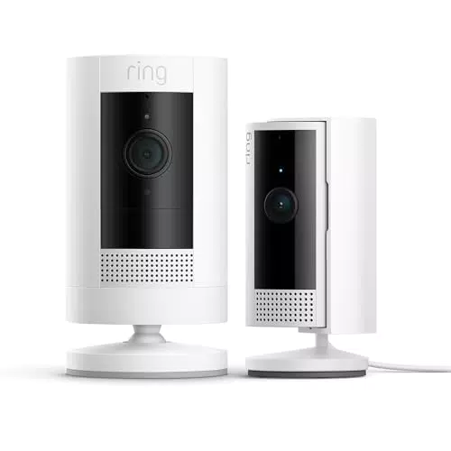 Ring Außenkamera Stick Up Cam Battery – 1080p HD, WLAN, witterungsbeständig, Alexa-kompatibel