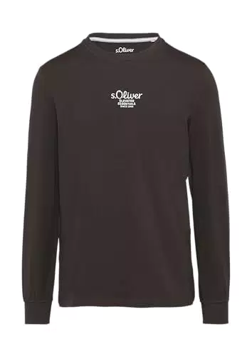 s.Oliver Langarmshirt mit Logo-Stickerei