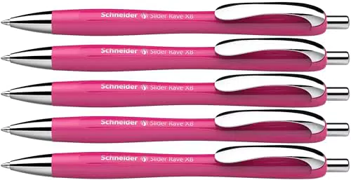 Schneider Slider Rave XB Kugelschreiber 5 Stück, silver grey