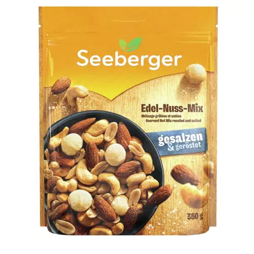 Seeberger Edel-Nuss-Mix – Geröstete und gesalzene Nüsse, vegan und lecker