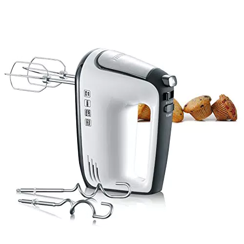 SEVERIN Handmixer HM 3830 mit 5 Geschwindigkeitsstufen und Edelstahl-Rührbesen