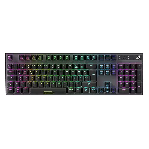 Sharkoon Skiller SGK20 Gaming Tastatur mit mechanischen Huano Red Tasten