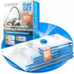 SilverRack Vakuumbeutel Set Reise in Größe - Travel Vakuumbeutel für Kleidung zum Rollen - Vakuum Kleiderbeutel - Kleider Vakuumierbeutel als Backpacker Vacuum Bags