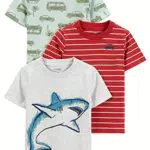 Carter's Baby Jungen Kurzarm-T-Shirt, Blau Streifen - Größe 2 Jahre