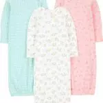 Simple Joys by Carter's Baby-Mädchen 3-Pack Cotton Sleeper Gown Infant-and-Toddler-Nightgowns