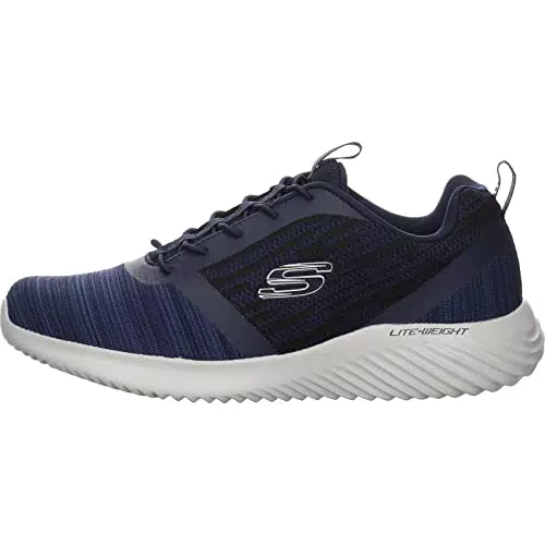 Skechers Herren Bounder Sneaker mit Mesh-Obermaterial und PU-Besatz