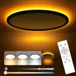 Slochi LED Deckenleuchte dimmbar 24W, 2800LM, rund für Wohn- und Schlafzimmer