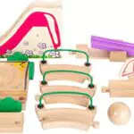 small foot Kugelbahn Junior aus Holz mit flexiblen Elementen für Kinder ab 18 Monaten