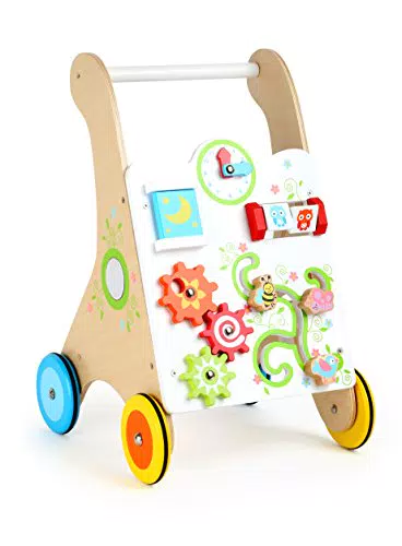 small foot Lauflernwagen Holz, multifunktionales Motorikspielzeug für Kinder ab 1 Jahr