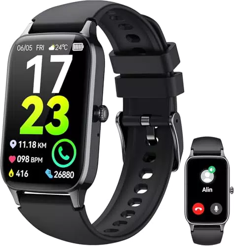 Smartwatch Herren Damen - 1,57" HD Fitnessuhr, wasserdicht mit Telefonfunktion