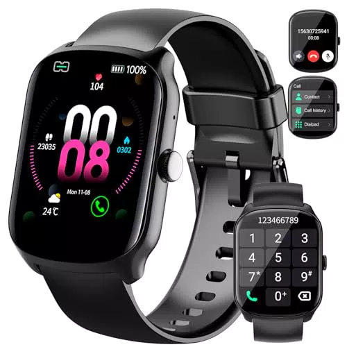 Smartwatch Herren Damen, 1, 95" HD Gebogener Bildschirm Smart Watch