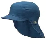 Sterntaler Schirmmütze Nacken Basic - Unisex Baby- und Kinder Mütze mit Nackenschutz - UV-Schutz 50+ Hut aus Popeline - leichte Sommer Kopfbedeckung mit Gummiband - blau
