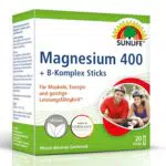 SUNLIFE Magnesium 400 Sticks mit B-Komplex - für Energie und Muskeln, vegan