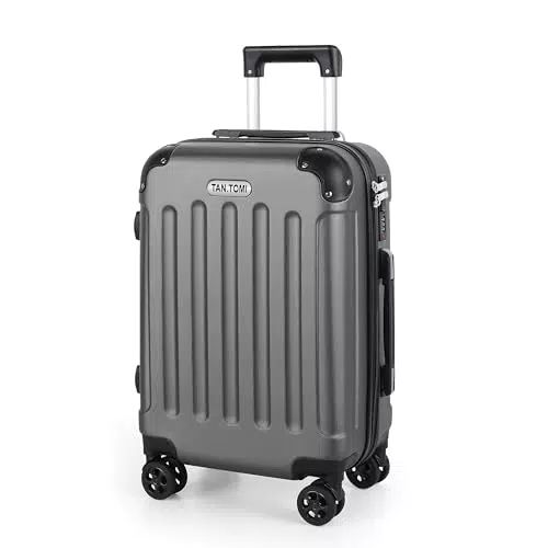 TANTOMI Handgepäck Koffer mit Rollen und Teleskopgriff, Hartschalen Trolley
