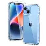TAURI iPhone 14 Hülle - Stoßfest mit Panzer Schutz Glas Folie, Militärstandard