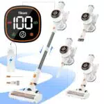 Tikom V500 Akkustaubsauger 450W, 6-in-1 kabelloser Staubsauger für Tierhaare und Teppiche