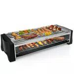 Tischgrill Elektrisch - Doppelschicht Elektrogrill 2200W für Indoor BBQ