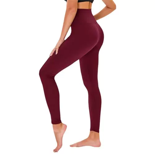 TNNZEET High Waist Leggings Damen Schwarz Leggins Elastische für Sport Gym