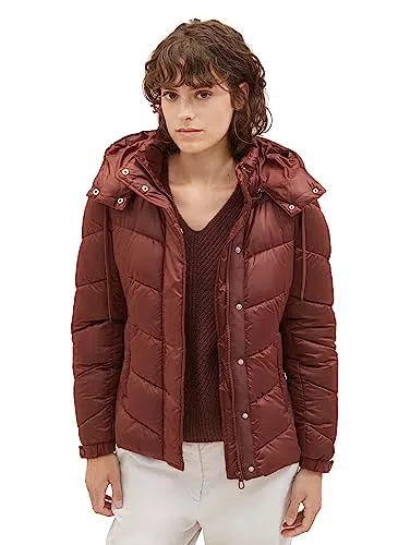 TOM TAILOR Damen Steppjacke mit Abnehmbarer Kapuze