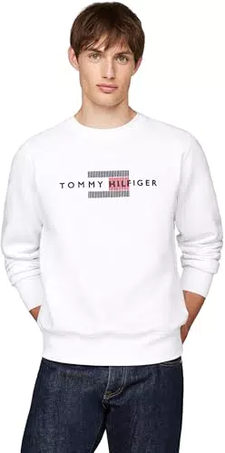 Tommy Hilfiger Herren Sweatshirt Flag ohne Kapuze