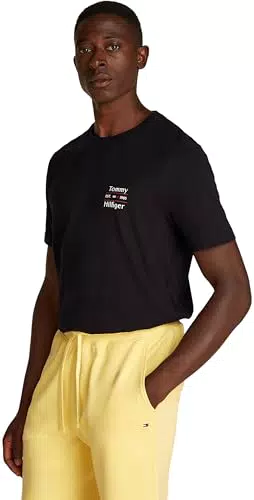 Tommy Hilfiger Herren T-Shirt Kurzarm Stack Tee mit Rundhalsausschnitt