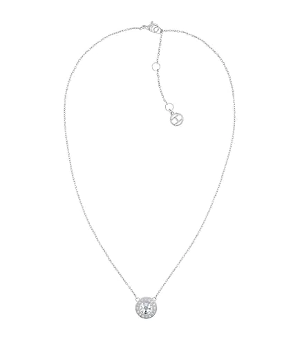 Tommy Hilfiger Schmuck Halskette mit Kristall-Anhänger für Damen aus Edelstahl