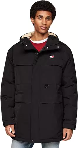 Tommy Jeans Herren Parka Tech Canvas mit Kapuze