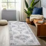TOPICK Vintage Teppichläufer Orientalisch für Flur, Schlafzimmer und Wohnzimmer