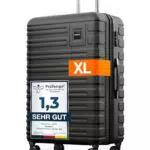 Travely Hartschalenkoffer XL mit TSA Schloss und sanften Rollen, 100L