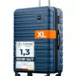 Travely Hartschalenkoffer XL mit TSA Schloss und sanften Rollen, 100L