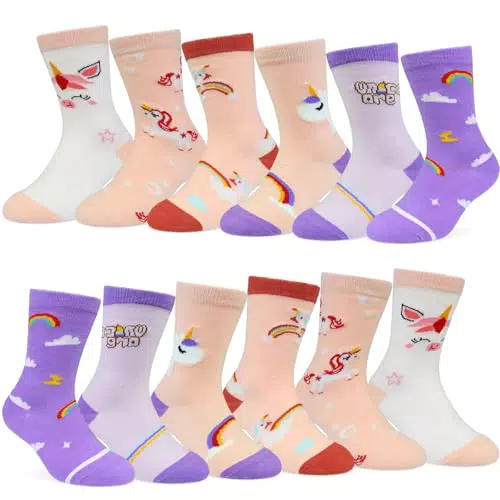 TUUHAW Einhorn Socken für Mädchen – Lustige Sportsocken für Kinder