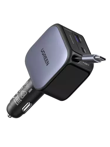UGREEN Nexode 60W Auto Ladegerät mit 3 USB-C Ports für iPhone, iPad und Galaxy
