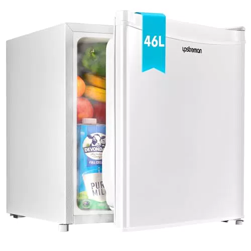 Upstreman Mini-Kühlschrank 46L mit Gefrierfach und energiesparendem Thermostat