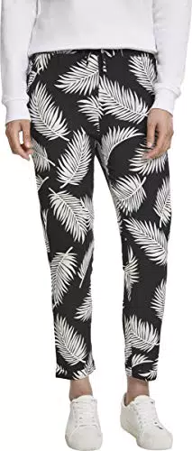 Urban Classics Damen Hose Elastischer Bund AOP Pants