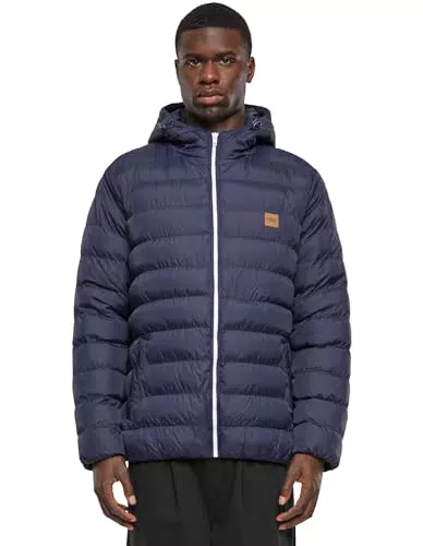 Urban Classics Herren Basic Bubble Jacket mit Kapuze