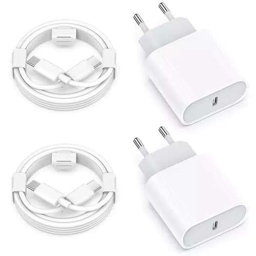 USB C Ladegerät 25W Schnellladegerät für iPhone 16/15 mit 2M Kabel